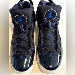 Nike Air Jordan 6 Rings Black Blue 2Y